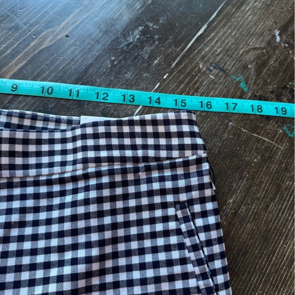 JULES& LEOPOLD Black& White Checkered Pants- pull on kick flare fun& flattering - Picture 7 of 9
